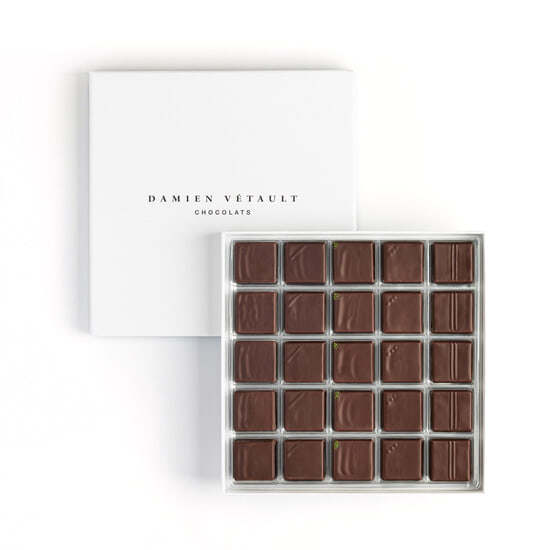 Damien Vétault Assortiment Chocolats Noir Expressions 25 Chocolats