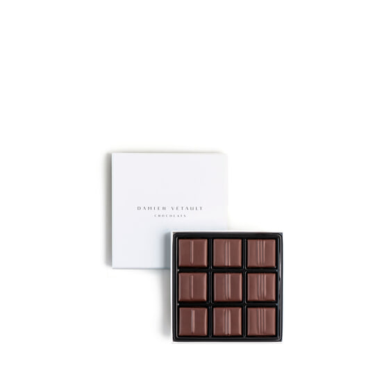 Damien Vétault Assortiment Chocolats Noir - Ganaches Noir Obscur 9 Chocolats
