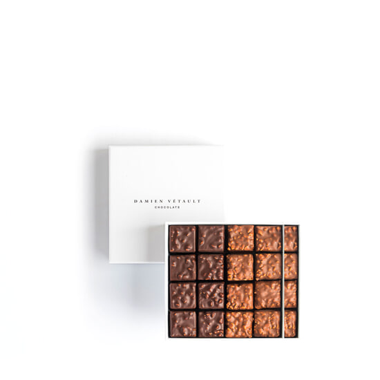 Damien Vétault Assortiment Chocolats Noir & Lait - Pralinés Inspirations 32 Chocolats