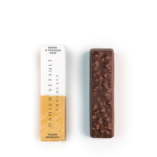 Damien Vétault Barre Chocolat Noir Mendiant 40g