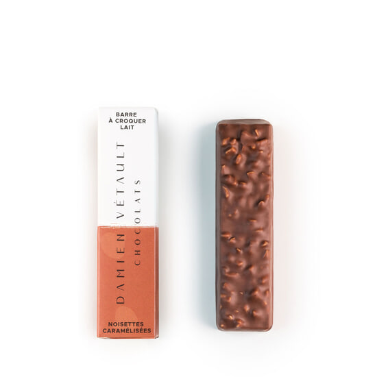 Damien Vétault Barre Chocolat Lait Noisettes 40g
